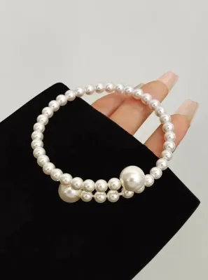 Vintage Pearl Adjustable Opening Bracelet 